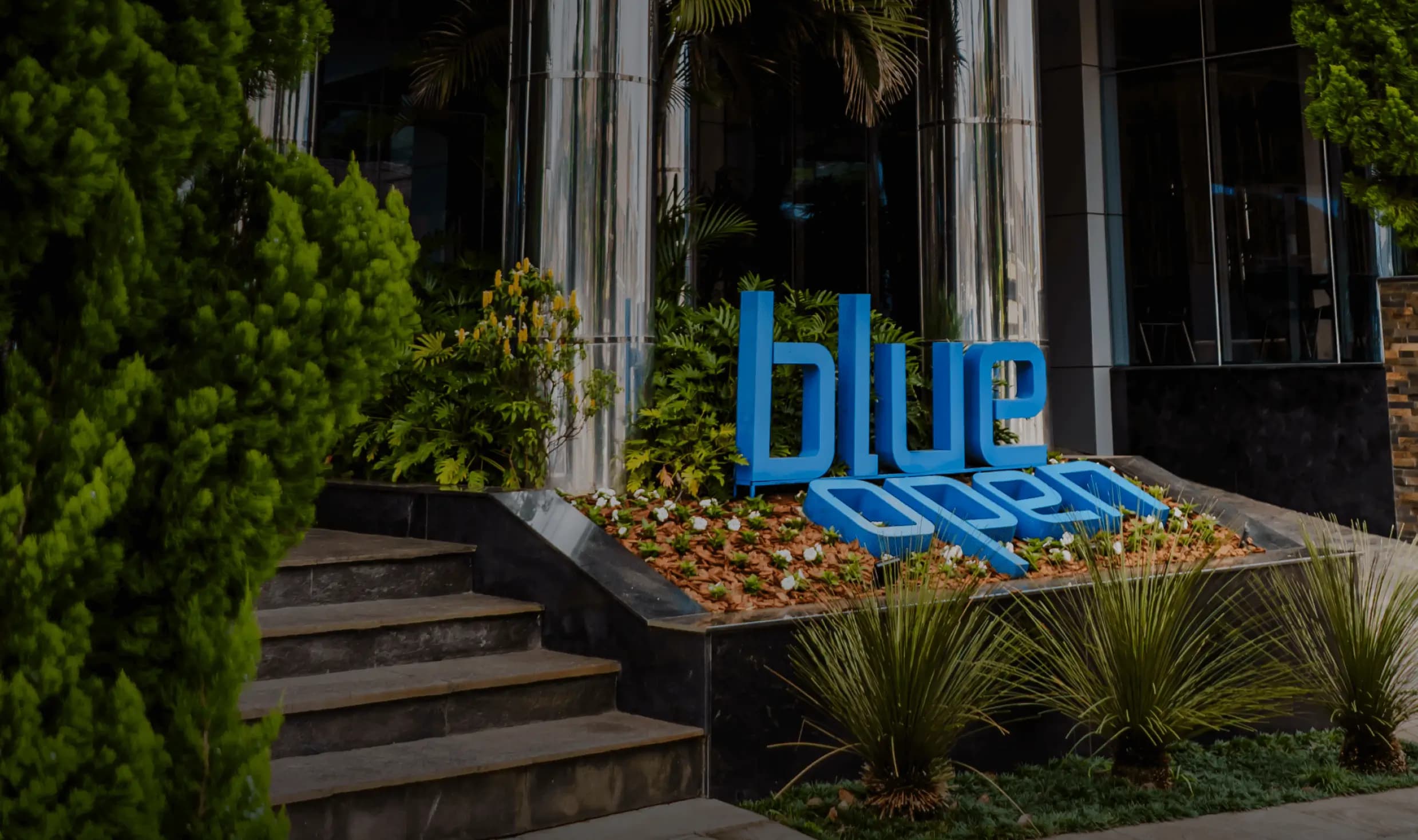 Fachada do Blue Open Hotel
